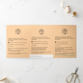 Logotipo comercial y texto moderno - Folleto tripl