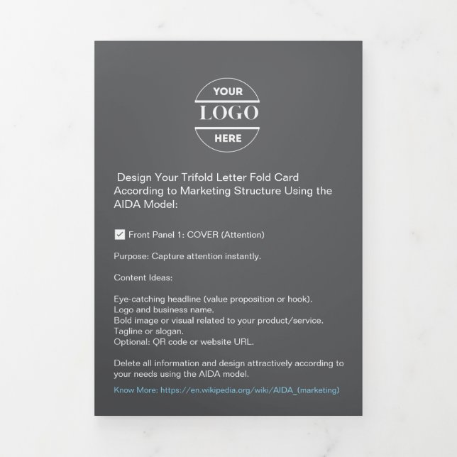 Logotipo comercial y texto moderno - Folleto tripl (Foto de portada)