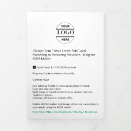 Logotipo comercial y texto moderno - Folleto tripl