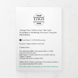 Logotipo comercial y texto moderno - Folleto tripl