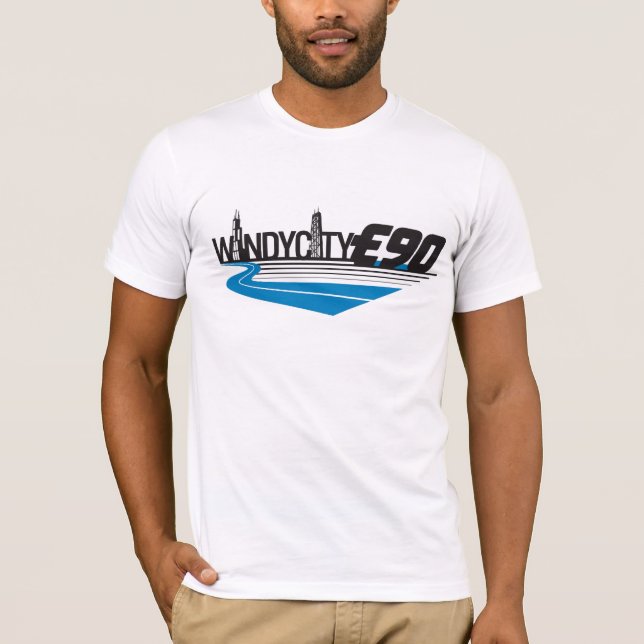 logotipo completo del windycity e90 - camisa (Anverso)