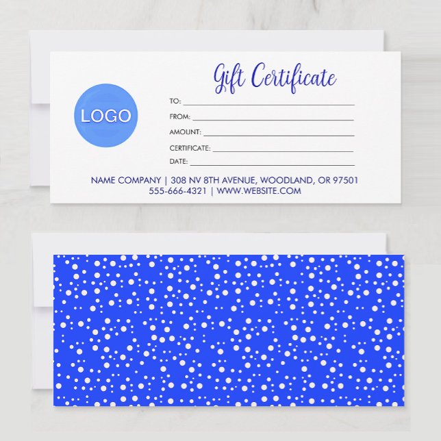 Logotipo Con Elegante Certificado De Regalo Comerc (Personalized)