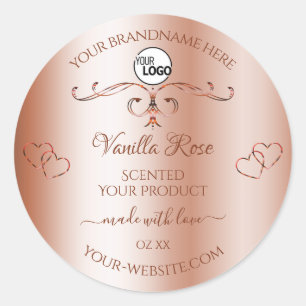 Logotipo Corazón de las etiquetas de productos Orn