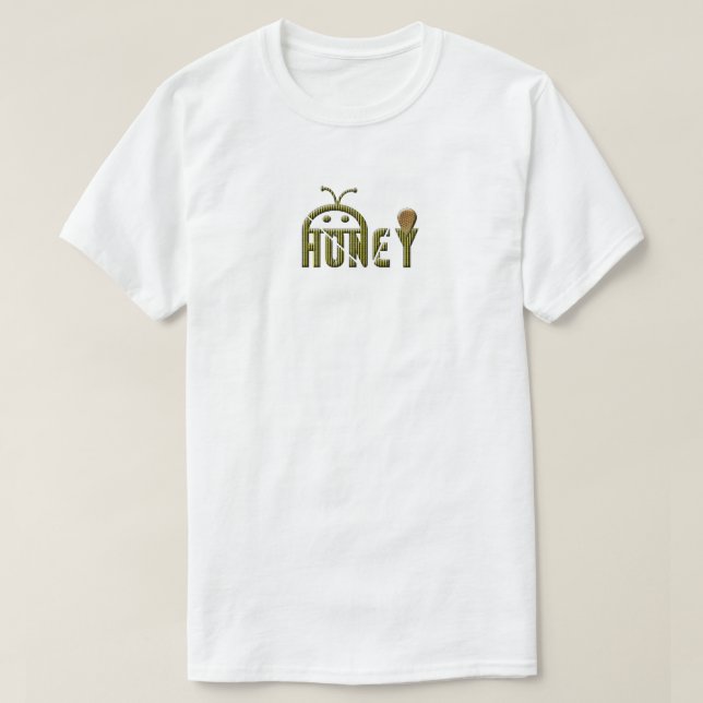 Logotipo de abeja y miel camiseta (Diseño del anverso)