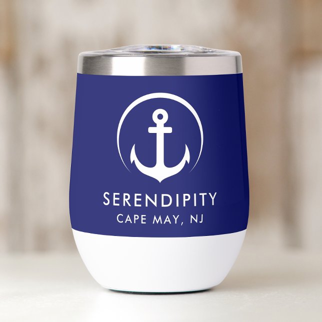 Logotipo de ancla moderna Navy barco azul (Subido por el creador)