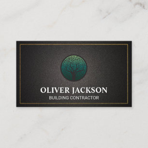 Logotipo de árbol   Tarjeta de visita inmobiliaria