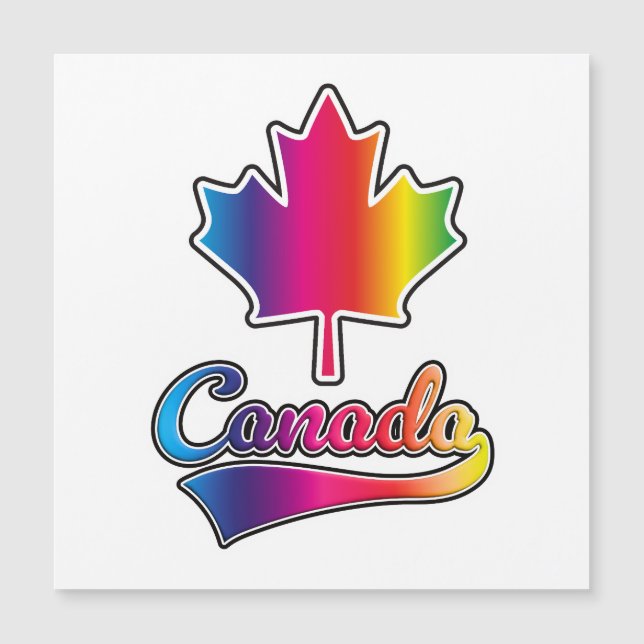 logotipo de arcoíris del orgullo de Canadá (Anverso)