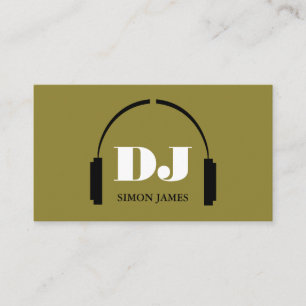 Logotipo de auriculares, Tarjeta de visita de DJ p