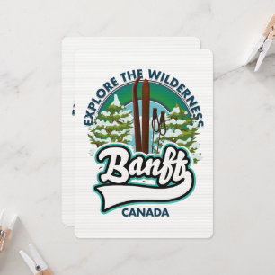 logotipo de banff canadá para esquiar