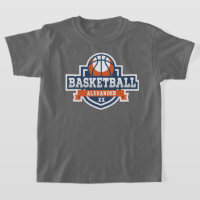 Logotipo de básquetbol personaliza la camiseta
