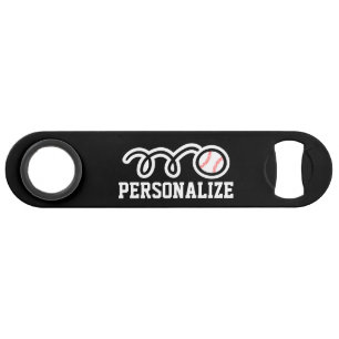 Logotipo de béisbol personalizado Abridor de bote