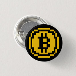 Logotipo de Bitcoin BTC de 8 bits | Botón