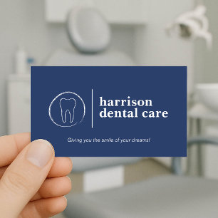 Logotipo de boceto dental premium Dentista azul