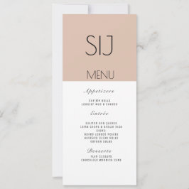 Logotipo de Boda Bloque de Color Simple Menú de Ce
