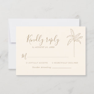 Logotipo de Boda monograma simple Palm Tree RSVP