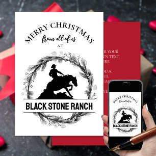 Logotipo de branding de rancho de caballos Navidad