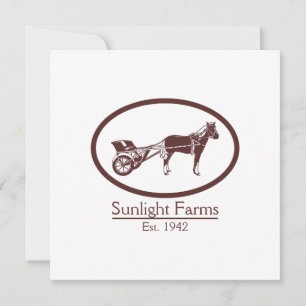 Logotipo de caballo y buggy