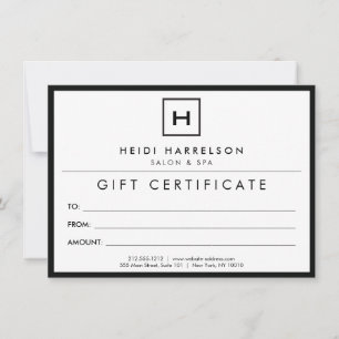 Logotipo de caja con su tarjeta regalo inicial en