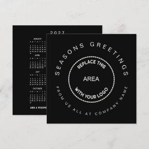 Logotipo de calendario de empresa negro Navidad 20