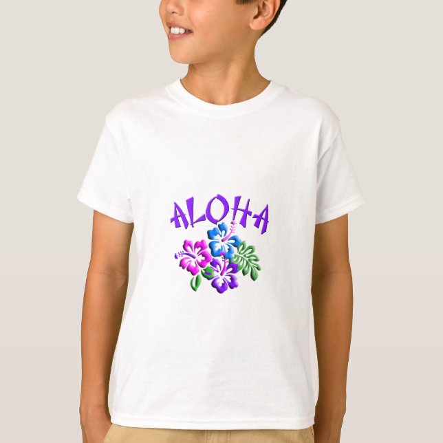 Logotipo de camiseta de Aloha Hibiscus (Anverso)
