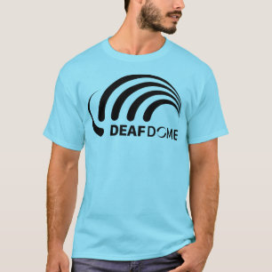 Logotipo de camiseta de Deaf Dome negro