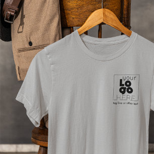 Logotipo de camiseta gris para hombres con el Pers