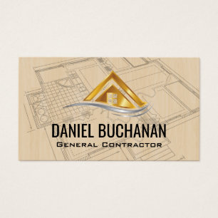 Logotipo de casa Gold Silver moderno Arquitecto