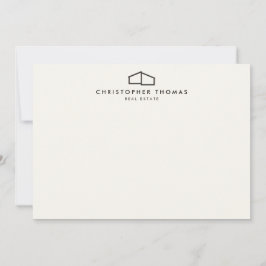 Logotipo de casa moderno Tarjeta de nota plana de