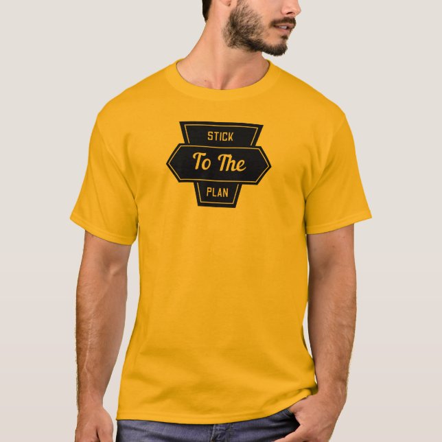 Logotipo de ceñirse al plan en camiseta (Anverso)