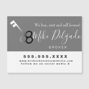 Logotipo de clave comercial del agente de alquiler