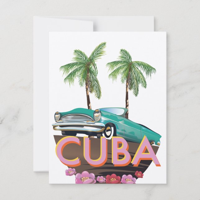 logotipo de coche clásico de Cuba (Anverso)