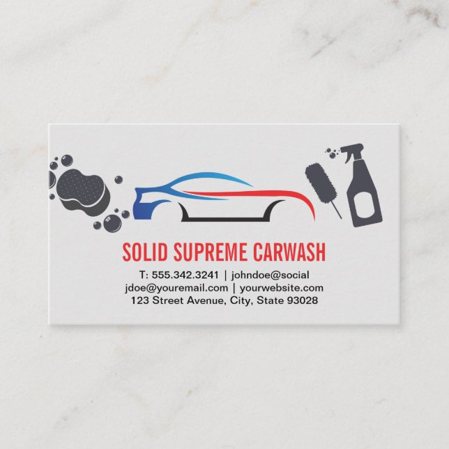 Logotipo de coche moderno | Tarjeta de presentació (Anverso)