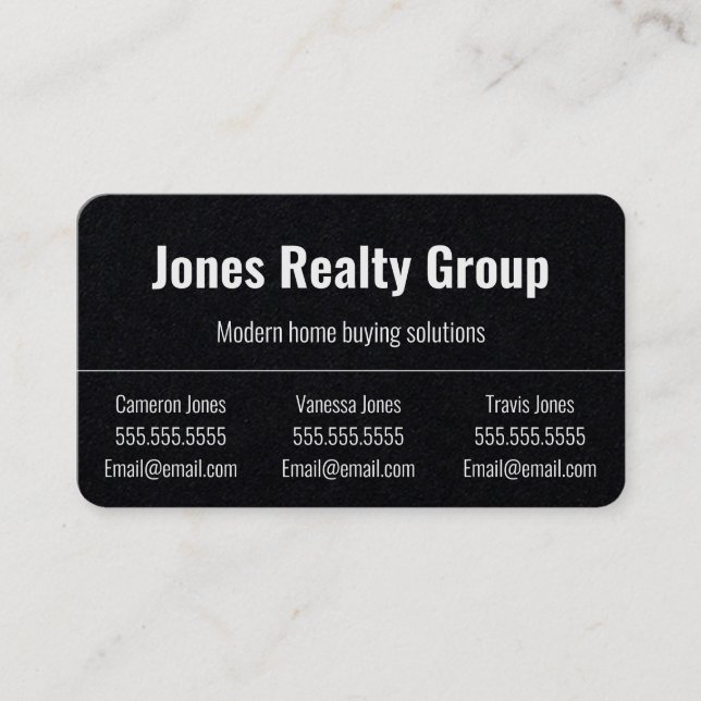 Logotipo de código QR de 3 nombres | Tarjeta de pr (Anverso)