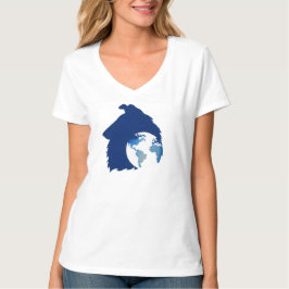 Logotipo de ColliesWithoutBorders en una camiseta