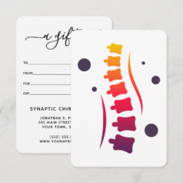 Logotipo de columna colorida Certificado de regalo