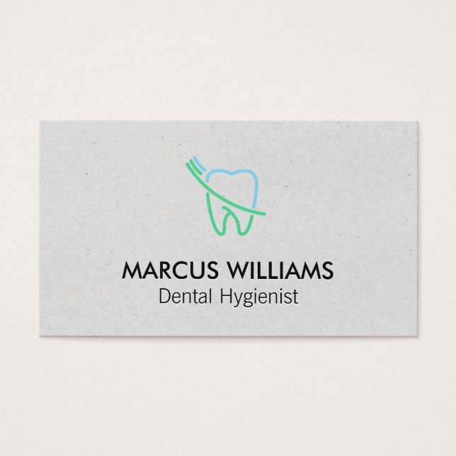 Logotipo de dientes y pinceles (Frente)