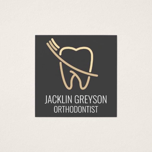 Logotipo de dientes y pinceles (Anverso)