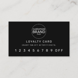 Logotipo de doble cara Tarjeta de fidelidad profes