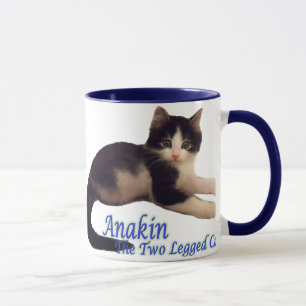 Logotipo de dos piernas del gato de Anakin, taza