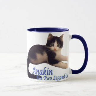 Logotipo de dos piernas del gato de Anakin, taza