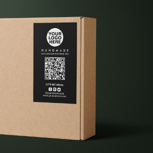 Logotipo de embalaje Código QR Etiqueta de sellado