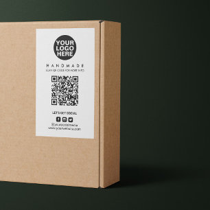 Logotipo de embalaje Código QR Etiqueta de sellado