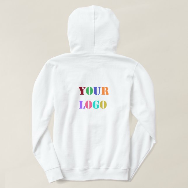 Logotipo de empresa personalizado Sudadera con cap (Reverso del diseño)