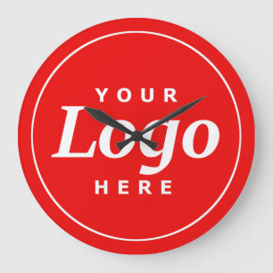 Logotipo de empresa redondo reloj grande