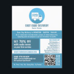 Logotipo de entrega de Courier, publicidad de serv<br><div class="desc">Logotipo de entrega de Courier,  Volante de publicidad de servicio de mensajería de The Business Card Store.</div>