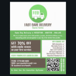 Logotipo de entrega de Courier, publicidad de serv<br><div class="desc">Logotipo de entrega de Courier,  Volante de publicidad de servicio de mensajería de The Business Card Store.</div>