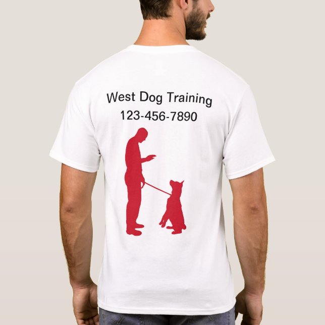 Logotipo de entrenamiento de perros Camisetas de t (Reverso)