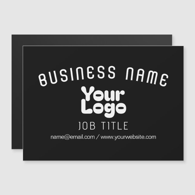 Logotipo de envío Retro-Moderno en blanco y negro  (Anverso/Reverso)