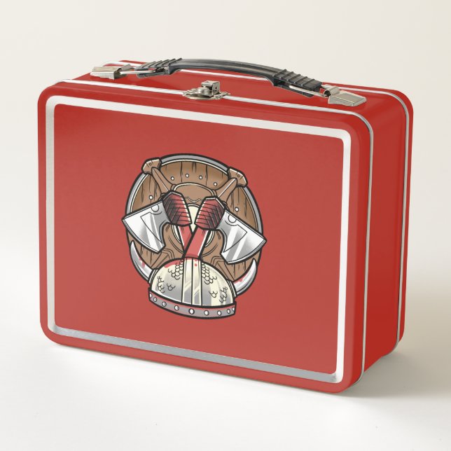 Logotipo de escudo vikingo de dibujos animados (Anverso)