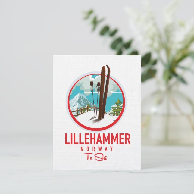 logotipo de esquí de Lillehammer Noruega (Anverso de pie)